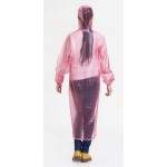 PVC Plastik - Mantel Regenmantel Damen QA9015PT pink transparent gepunktet 