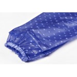 PVC Plastik - Mantel Regenmantel Damen QA9015TB blau transparent gepunktet - LAGERWARE